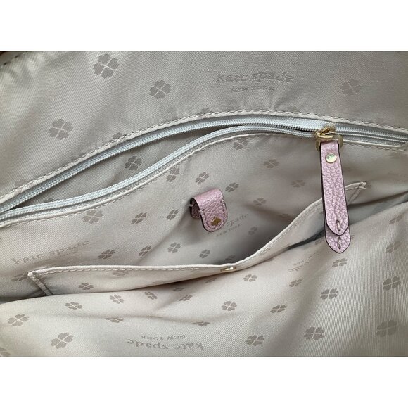 Kate Spade New York Marqaux Leather Satchel Crossbody Mauve Pink NEW - Picture 8 of 14